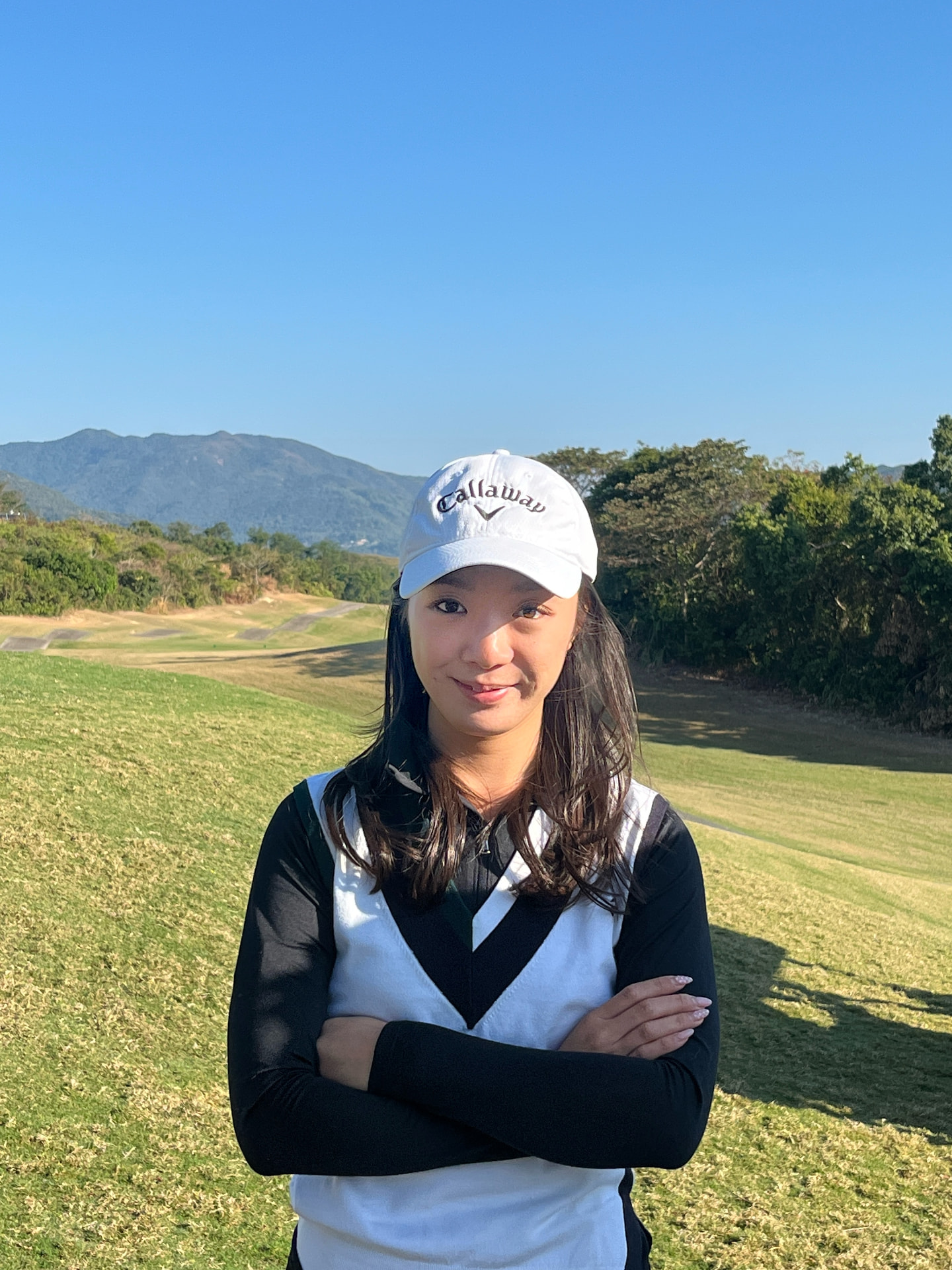 Rangi Chan, head coach at ForEagle Golf, on a golf course in Hong Kong